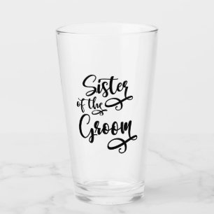 Zuster van de bruidegom glas