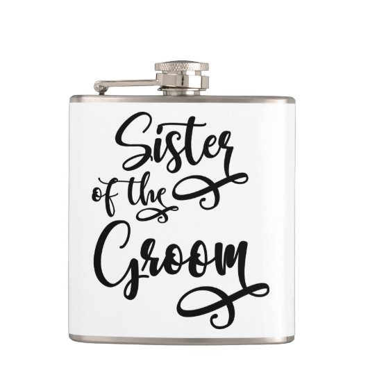 Zuster van de bruidegom heupfles (Voorkant)