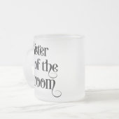Zuster van de bruidegom matglas koffiemok (Voorkant links)