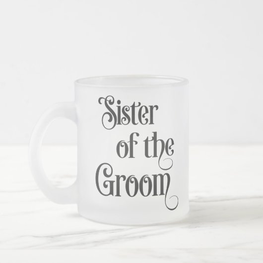 Zuster van de bruidegom matglas koffiemok (Links)