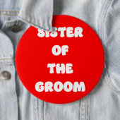Zuster van de bruidegom ronde button 6,0 cm (In situ)