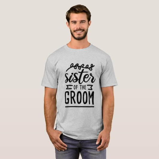 Zuster van de bruidegom t-shirt (Voorkant volledig)
