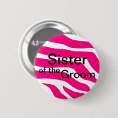 Zuster van de bruine ronde button 5,7 cm (Voorkant /achterkant)