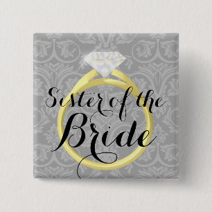 Zuster van de Button van de Bride Ring Wedding Par