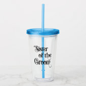 Zuster van de Groom Acryl Drinkbeker (Voorkant)