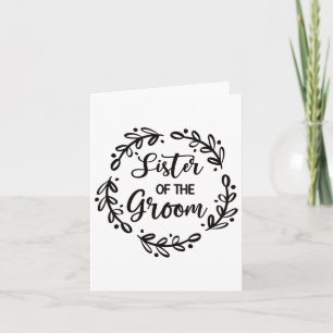 Zuster van de Groom Wedding Day Groom Party Sis Kaart