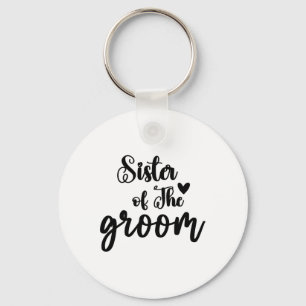 Zuster van de Groom Wedding Matching Bridal Party Sleutelhanger