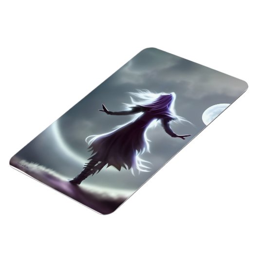 Zuster van de Maan AI Fantasy Digitale Kunst Print Magneet (Linkerzijde)