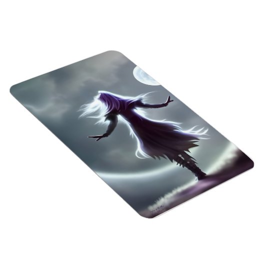 Zuster van de Maan AI Fantasy Digitale Kunst Print Magneet (Rechterzijde)