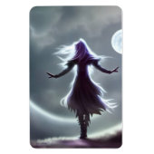 Zuster van de Maan AI Fantasy Digitale Kunst Print Magneet (Verticaal)