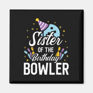 Zuster van de marthday Bowler Bowling Party Matchi Magneet