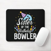 Zuster van de marthday Bowler Bowling Party Matchi Muismat (Met muis)