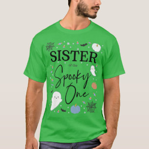 Zuster van de Spooky One First Birthday Boy 1st Ha T-shirt