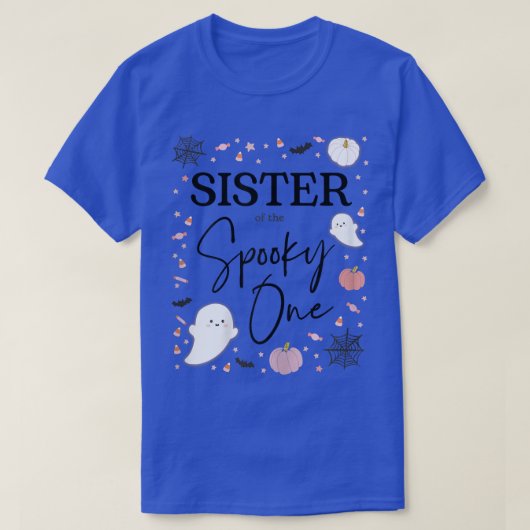 Zuster van de Spooky One Girl First Birthda T-shirt (Design voorkant)