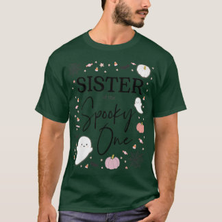 Zuster van de Spooky One Girl First Birthda T-shirt