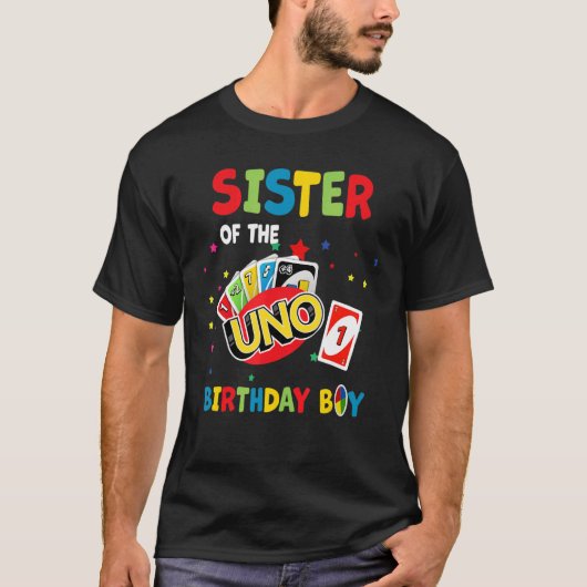 Zuster van de Uno Birthday Boy Uno Birthday Boy T-shirt (Voorkant)