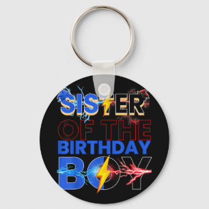 Zuster van de verjaardag Boy Hedgehog Family Party Sleutelhanger