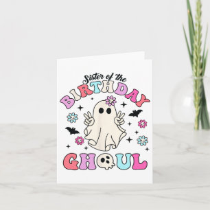 Zuster van de verjaardag Ghoul Groovy Halloween Gh Kaart