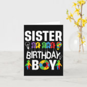 Zuster van de Verjaardag Jongen Autisme Kaart (Gele Bloem)