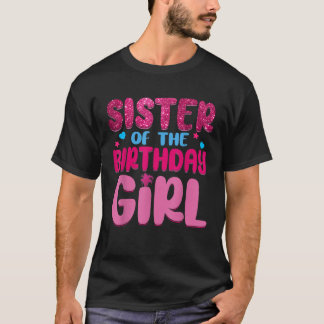 Zuster van de verjaardag meisje familie feest deco t-shirt