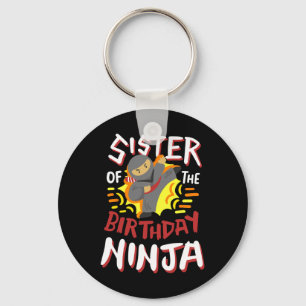 Zuster van de verjaardag Ninja Karate Kinder Bday Sleutelhanger