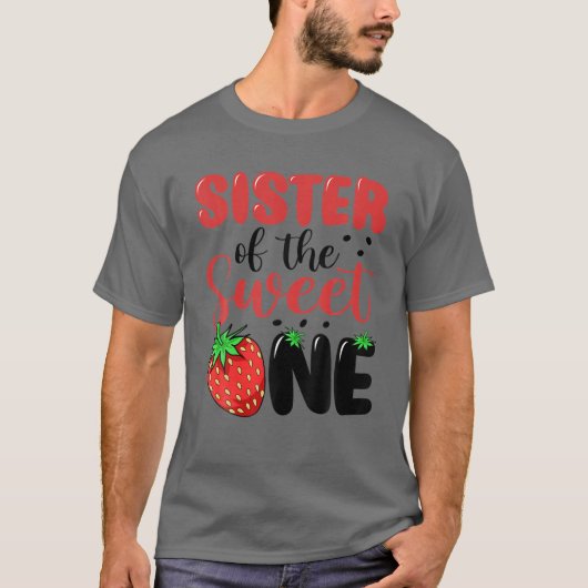 Zuster van de zoete aardbei 1e geboorte t-shirt (Voorkant)