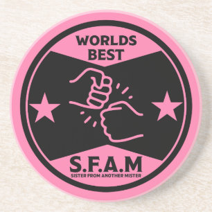 Zuster van een andere meneer zandsteen onderzetter