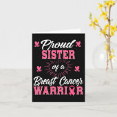Zuster van een Borstkanker Warrior Awareness Kaart (Gele Bloem)