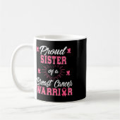 Zuster van een Borstkanker Warrior Awareness Koffiemok (Links)