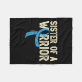 Zuster van een diabeticus Warrior Diabetices Aware Fleece Deken (Voorkant (Horizontaal))