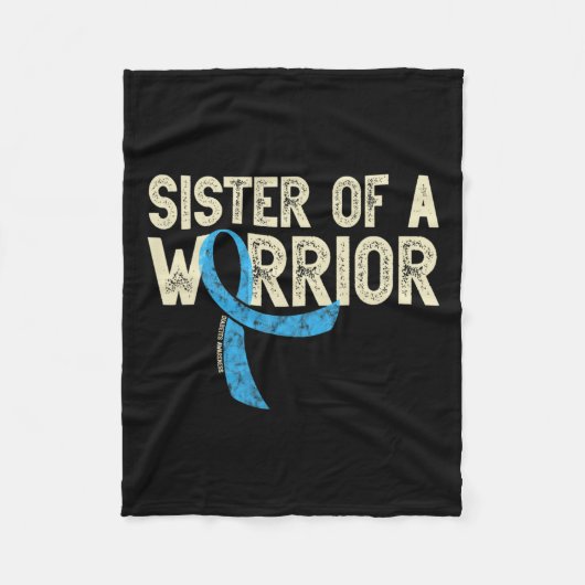Zuster van een diabeticus Warrior Diabetices Aware Fleece Deken (Voorkant)