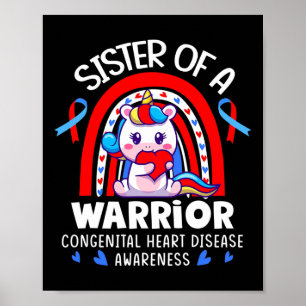 Zuster van een hartkrijger CHD Week, aangeboren ha Poster