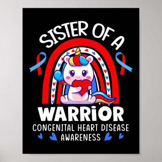 Zuster van een hartkrijger CHD Week, aangeboren ha Poster (Voorkant)