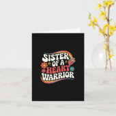 Zuster van een hartkrijger hartziekte bewustzijn kaart (Gele Bloem)