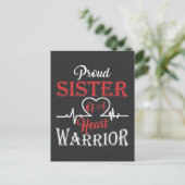 Zuster van een hartkrijger na hartoperatie briefkaart (Staand voorkant)