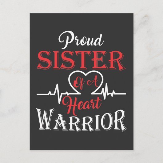 Zuster van een hartkrijger na hartoperatie briefkaart (Voorkant)