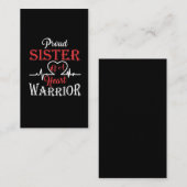 Zuster van een hartkwaal na hartchirurgie visitekaartje (Voorkant / Achterkant)