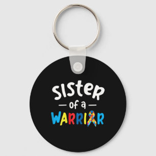 Zuster van een krijger - Autisme Bewustzijn Gift Sleutelhanger