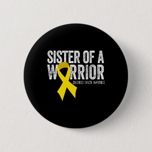 Zuster van een krijger Jeugd Kanker Awareness Ri Ronde Button 5,7 Cm