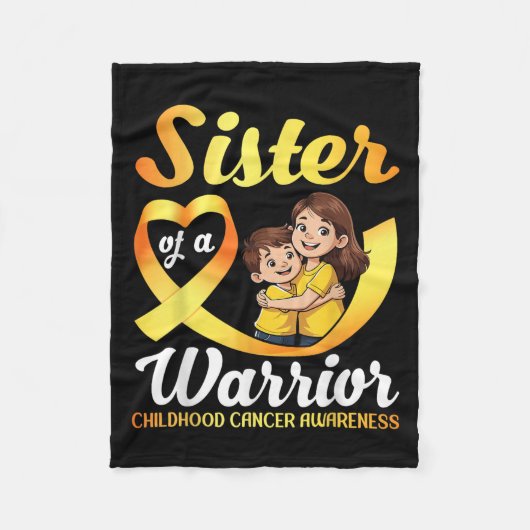 Zuster van een Strijder Kinderkanker Bewustzijn Br Fleece Deken (Voorkant)
