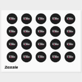 Zuster van een Strijder Sikkelcel Anemie Awareness Ronde Sticker (Vel)