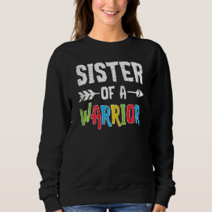 Zuster van een Warrior Autism Awareness ASD Family Trui