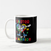Zuster van een Warrior Autistic Kinder Autism Awar Koffiemok (Links)
