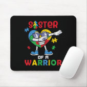 Zuster van een Warrior Autistic Kinder Autism Awar Muismat (Met muis)
