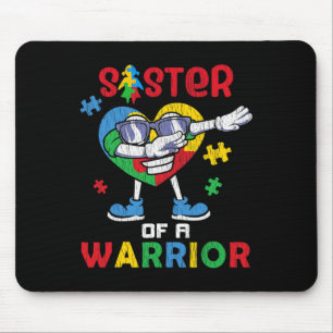 Zuster van een Warrior Autistic Kinder Autism Awar Muismat