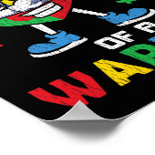 Zuster van een Warrior Autistic Kinder Autism Awar Poster (Hoek)