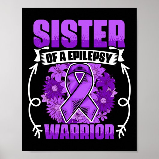 Zuster van Epilepsy Warrior Survivor Epilepsy Poster (Voorkant)