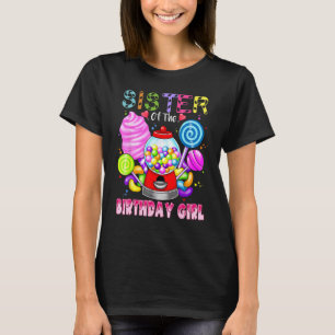 Zuster van het Birthday Girl Candyland Snoep gebor T-shirt