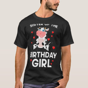 Zuster van het Boerderij  van de Koe van het meisj T-shirt