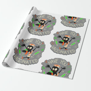 zuster van het halloween-vaccin cadeaupapier